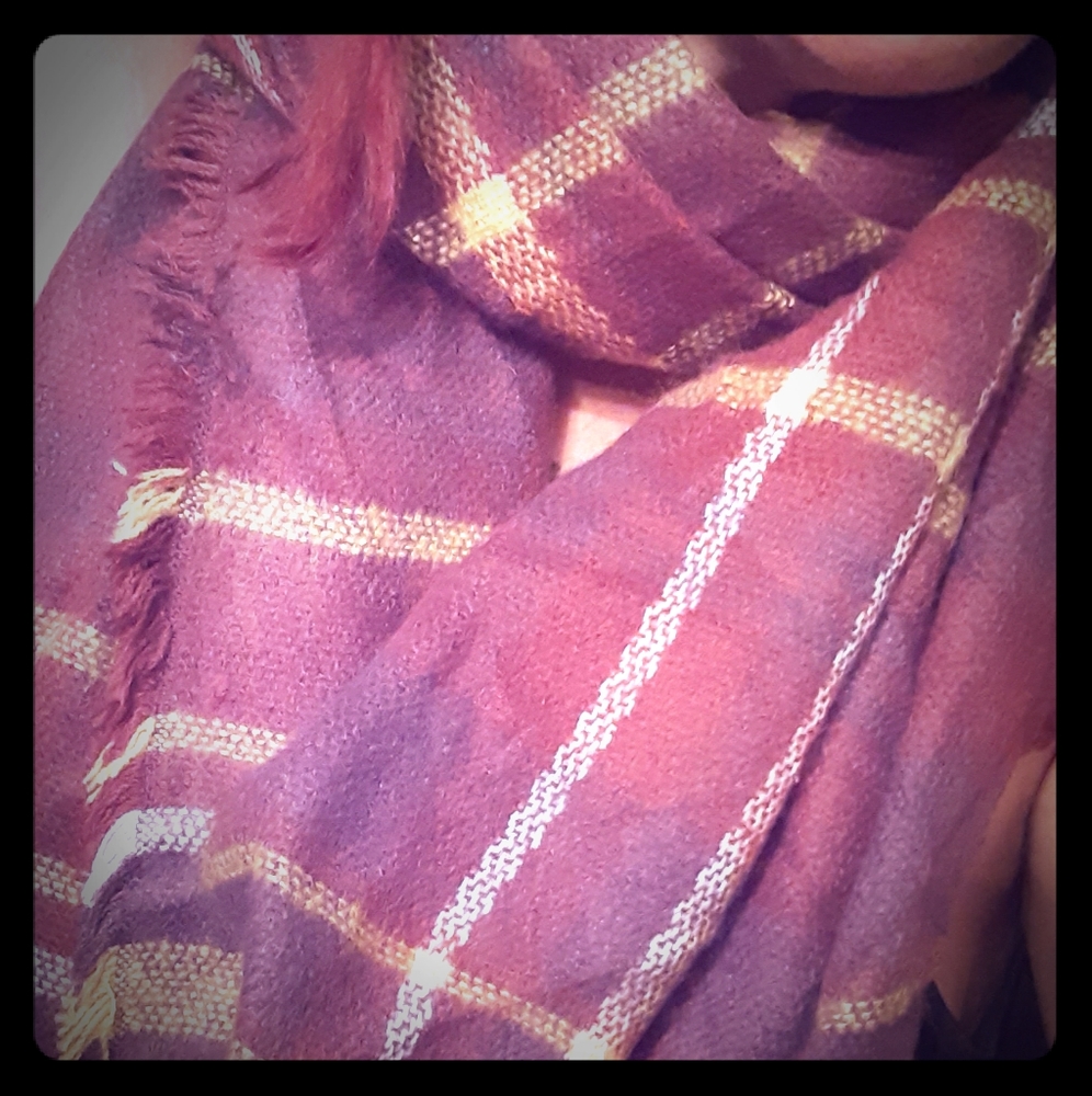 Tartan plaid blanket scarf